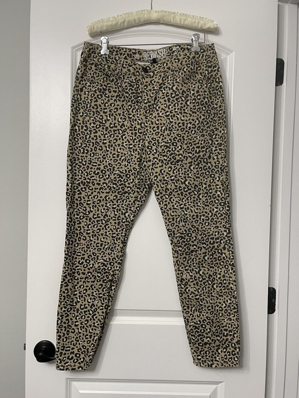 Y2k Rewash Brand Leopard Print Skinny Jeans - Size 13R / W31 Whimsigoth Indie